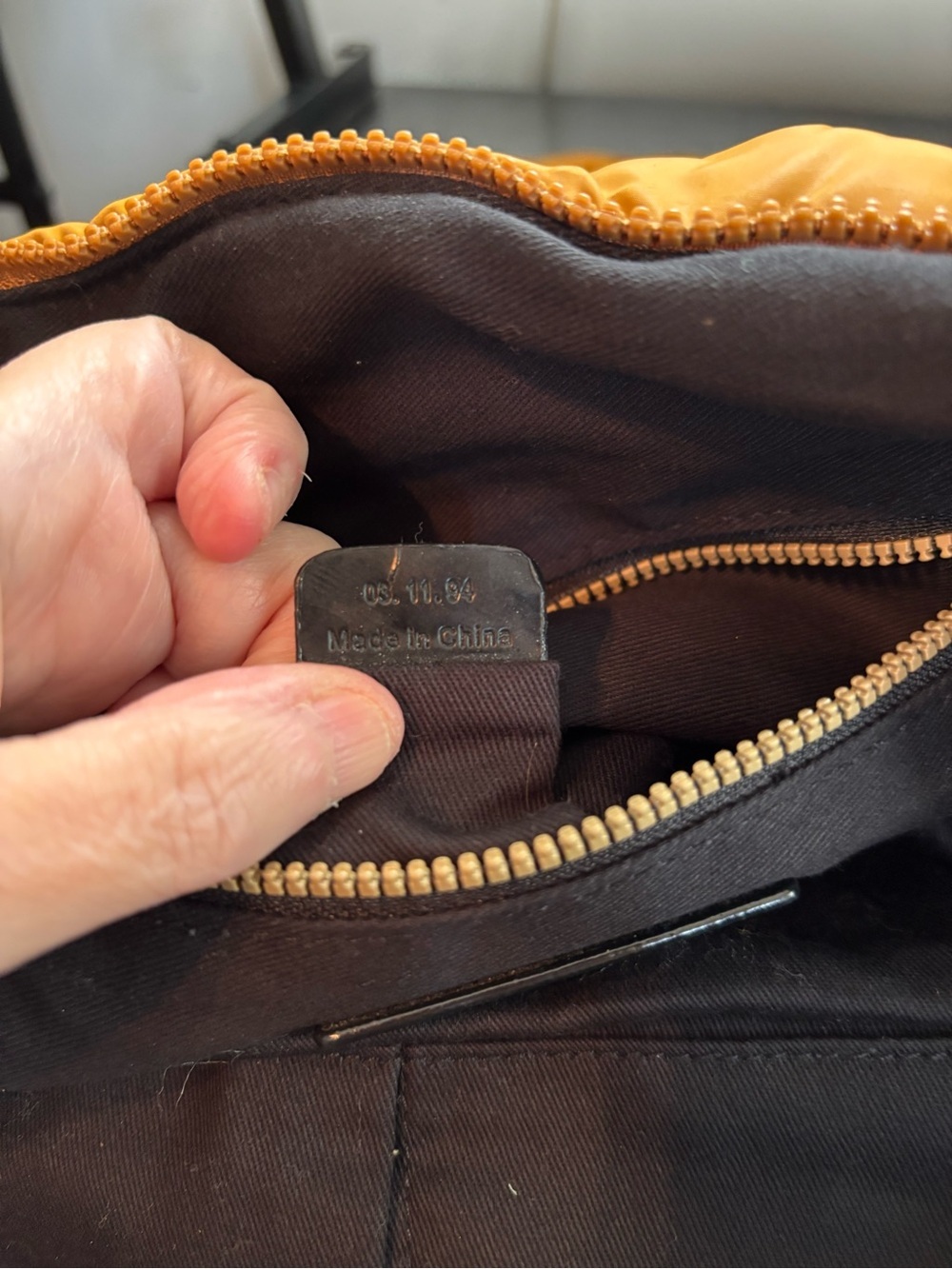 See by Chloé Joyrider Puffy Nylon Tote Bag - Saffron Yellow (with Sheep Charm!) - Picture 15 of 16